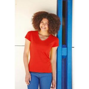 LADIES VALUEWEIGHT V-NECK T
